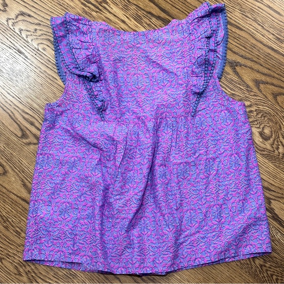 Vineyard Vines purple blouse size L - Picture 3 of 3